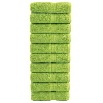  Premium Soap Towels SOLUND 10 pcs Apple Green 30x30 cm 600 gsm