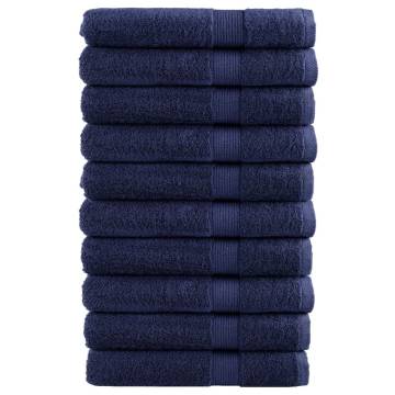  Premium Towels SOLUND 10pcs Navy Blue 100x200cm 600gsm