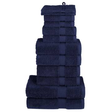  12 Piece Premium Towel Set SOLUND Navy Blue 600 gsm